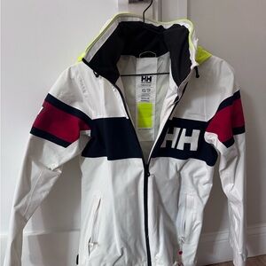 Helly Hansen White Jacket with Red HH Logo Tag